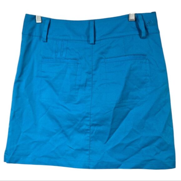 Adidas Women's Climacool Golf Tennis Skort Sporty Skirt Solar Blue Knit Short - Picture 7 of 10